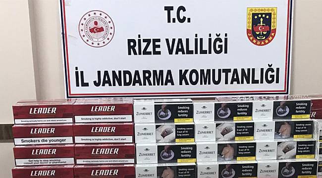 Rize'de Çay Kolileri İçinde Gümrük Kaçağı Sigara Ele Geçirildi